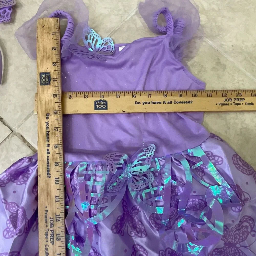 Shimmering Butterfly Purple child  M 8-10 Halloween Child Costume - Picture 5 of 9